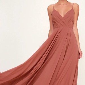 Lulus All About Love Rusty Rose Maxi Dress